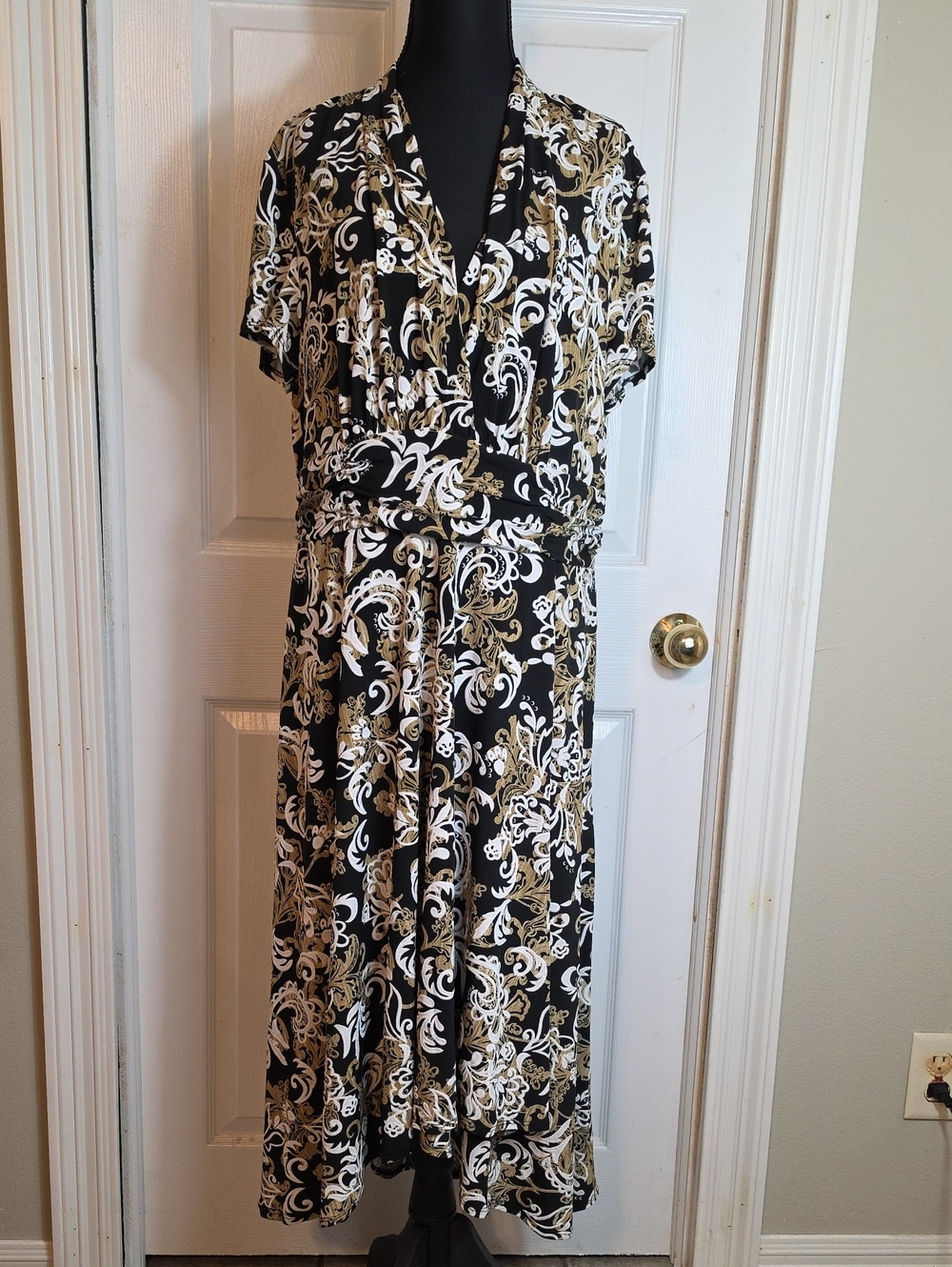 Perceptions New York Textured Print Dress